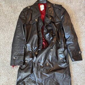 60s Vintage Leather Trench